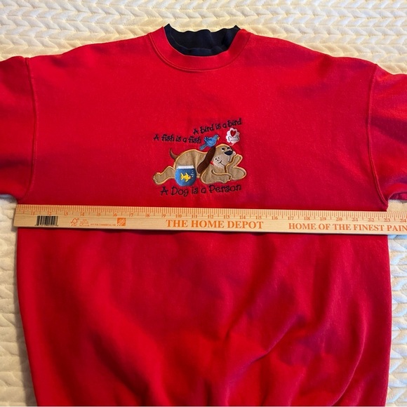 M&C Vintage Sweatshirt Size large A dog is a person “ - Picture 6 of 8